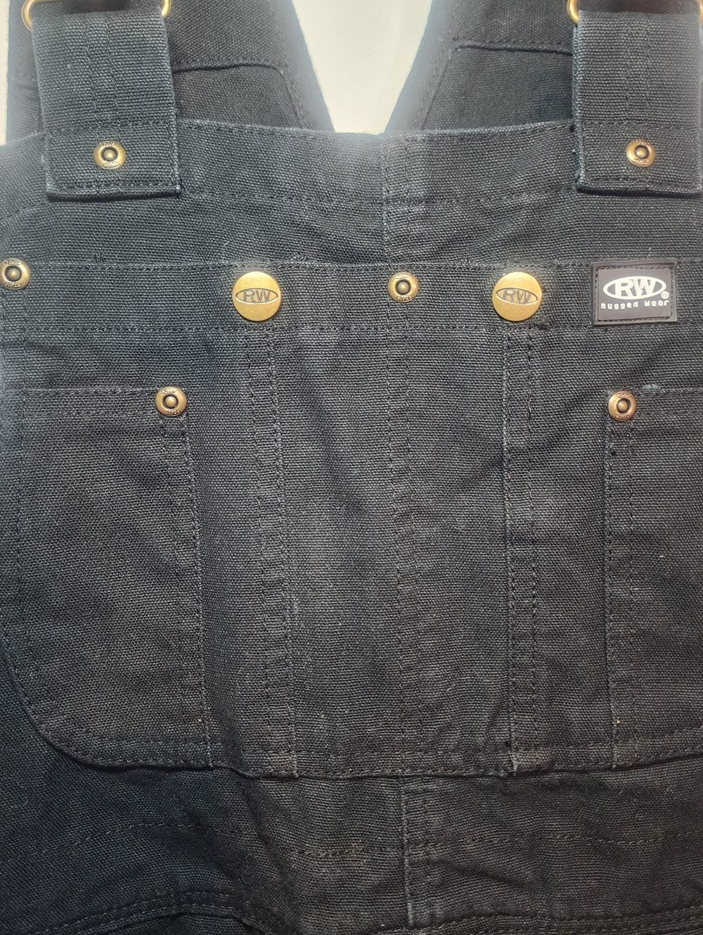Rugged Wear Mens Insulated Winter Bib Overalls Black Sz Medium (G) - Picture 5 of 10